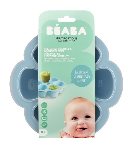 [280899] Beaba | Bewaarpotje Multi Portions 6x150ml Blauw