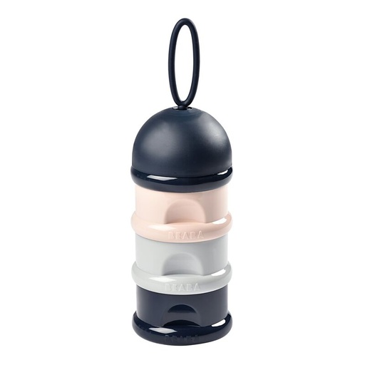[386752] Beaba | Melkpoederdoosje Dark Blue/Grey/Pink 3 Compartimenten