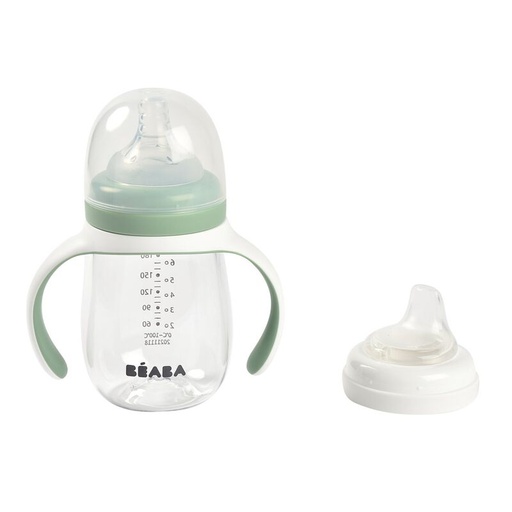 [455922] Beaba | Drinkbeker Evolutieve 2-in-1 Oefenbeker Sage Groen 210ml