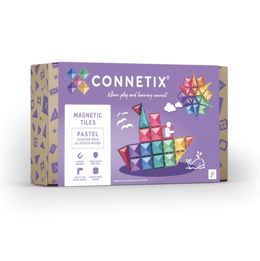 [474800] Connetix Tiles | Magnetische Blokken Starter Pastel Pack 64st