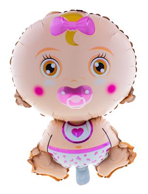 [402185] Funny Fashion | Ballon Baby Meisje Folieballon Roze 45,4 x 68,4cm