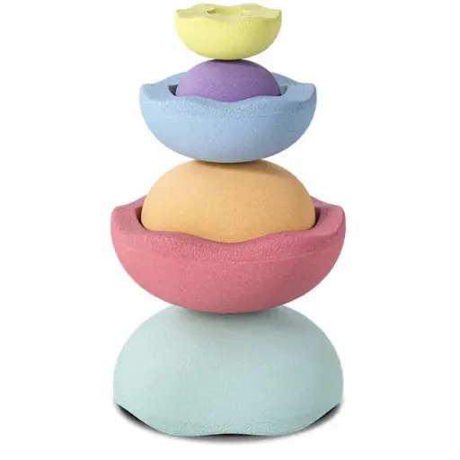 [144133337] Stapelstein | Stapelstenen Inside Rainbow Pastel 6-pack