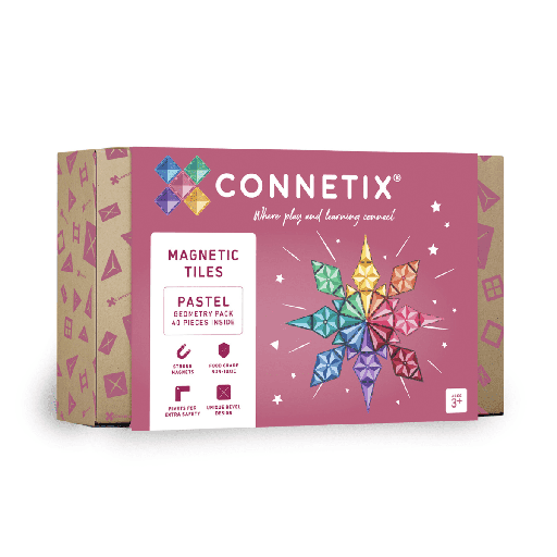 [144348051] Connetix Tiles | Magnetische Blokken Pastel Geometry Pack 40st