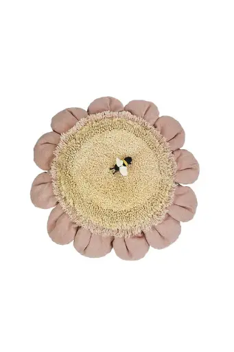 [151130056] Lorena Canals | Vloerkussen Pink Daisy Ø70cm