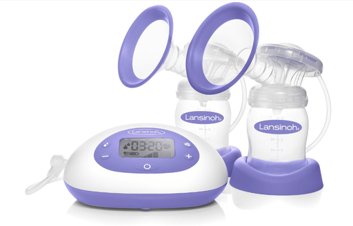 [328330] Lansinoh | Borstkolf 2 in 1 Electr. Borstpomp Incl fles: 2x160ml Flex Borstschelp Instelb. Zuigkracht