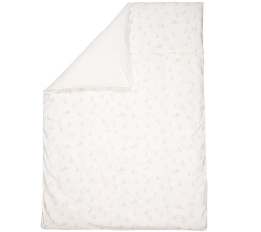 [469765] Little Dutch | Donsovertrek Newborn Naturals Baby Bunny Wit/Ecru Konijntjes Katoen +Sloop vr Babybed 100x140cm