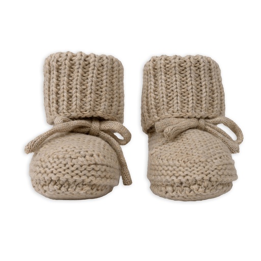 [464367] Lodger | Babyslofjes Slipper Knit Cotton Katoen Beige 0-6m