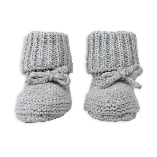 [464368] Lodger | Babyslofjes Slipper Knit Cotton Katoen Steel 0-6m