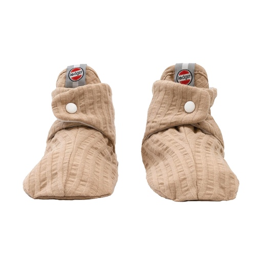[464925] Lodger | Babyslofjes Slipper Seersucker Katoen Beige 0-3m