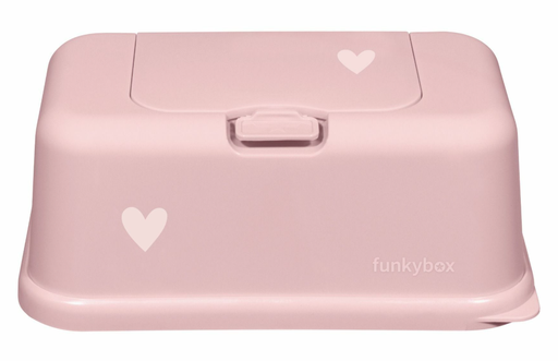 [416649] Funkybox | Box vr Vochtige Doekjes Little Heart Pale Pink 13x9x22cm Roze