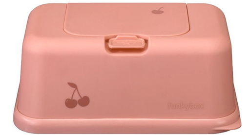 [454743] Funkybox | Box vr Vochtige Doekjes Cherry Peachy Pink 13x9x22cm