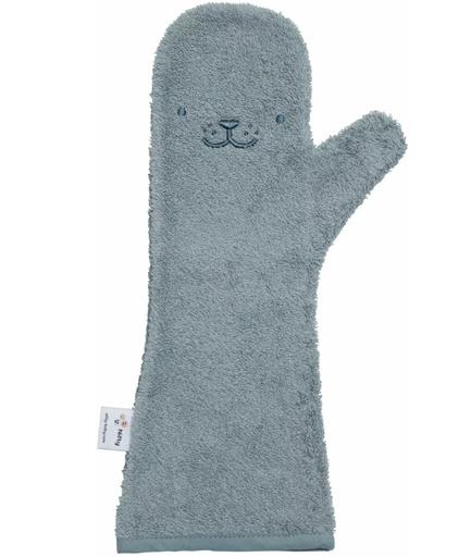 [486384] WASHANDJE, Baby Shower Glove, beaver blueberry, blauw