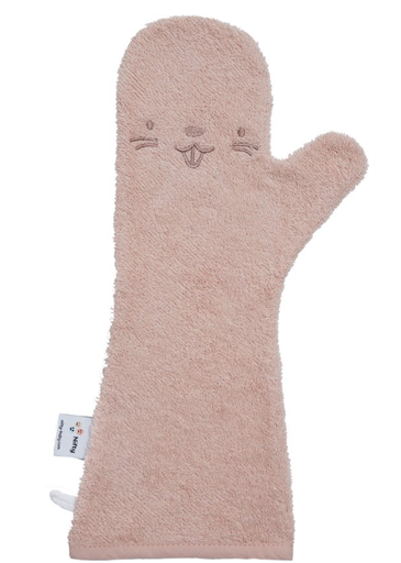 [486386] Nifty | Washandje Beaver Baby Shower Glove Blush Roze