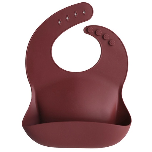 [376457] Mushie | Slabbetje met Kruimelvanger Arabian Spice Siliconen Rood
