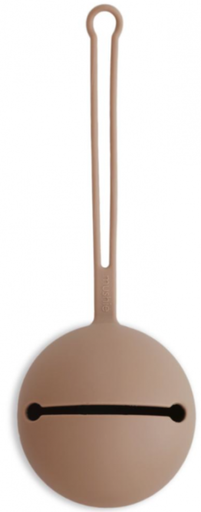 [401008] Mushie | Fopspeenhouder Natural Silicone Bruin