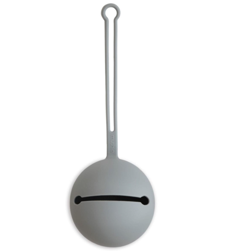 [401009] Mushie | Fopspeenhouder Stone Silicone Grijs