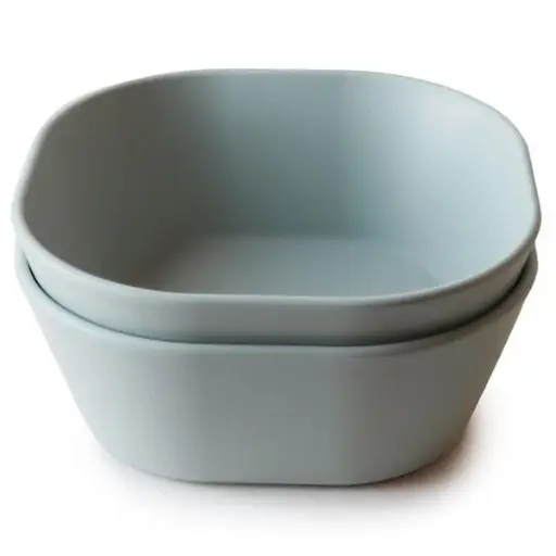 [406377] Mushie | Kom Square Sage PP Groen 2-pack