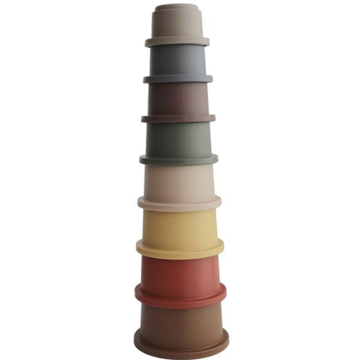 [409376] Mushie | Stapelpyramide Retro Stacking Cups Kunststof +0m