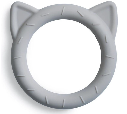 [409480] Mushie | Bijtring Teether Cat Stone Silicone Grijs +0m