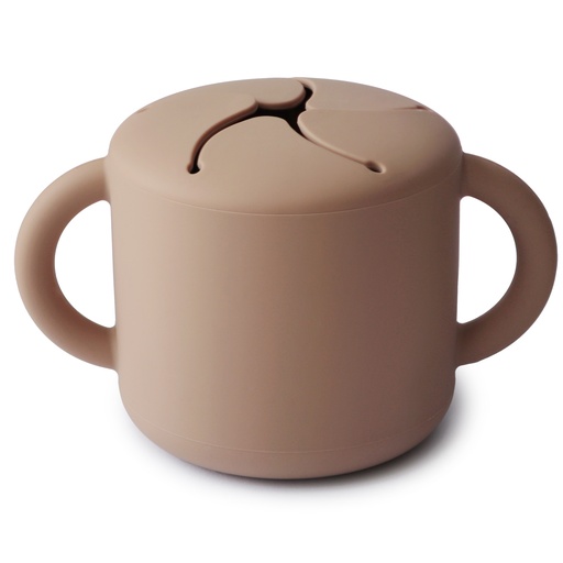 [411691] Mushie | Snack Cup Natural Silicone Bruin 400ml