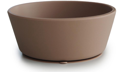 [413544] Mushie | Kom met Zuignap Natural Silicone Bruin