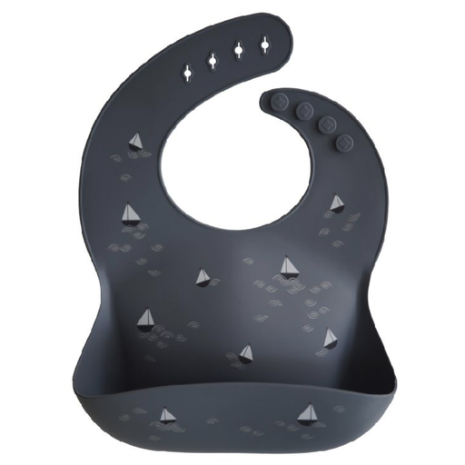 [429308] Mushie | Slabbetje met Kruimelvanger Silicone Boats