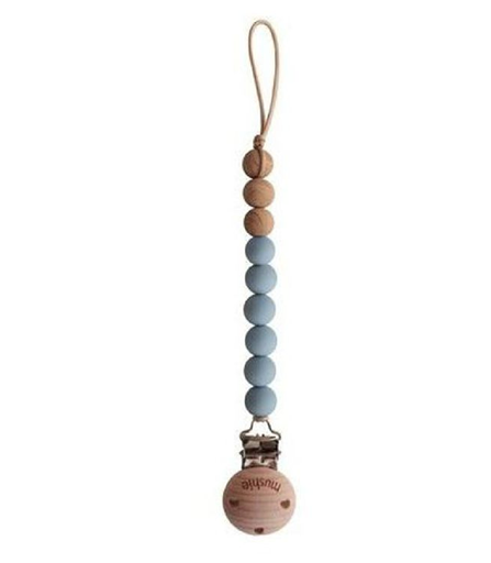 [441746] Mushie | Fopspeenketting Eva Cloud Siliconen/Hout