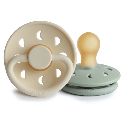 [451774] FOPSPEEN, Moon, 0-6m, o/p, rub, cream/ sage, natuurlijk rubber/latex speen, ortho/physio, T1, 2 stuk(s)