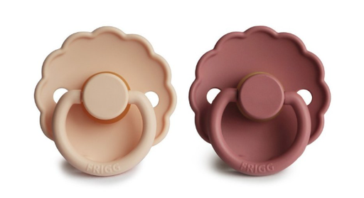 [451863] FOPSPEEN, Daisy, 0-6m, o/p, rub, cream/ powder blush, rubber speen, ortho/physio, T1, 2 stuk(s)