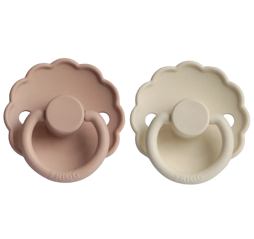 [451868] Frigg | Fopspeen Daisy Ortho/Physio Blush/Woodchuck Siliconen Speen T1 0-6M 2-pack