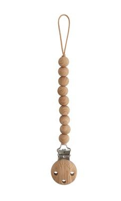 [466429] Mushie | Fopspeenketting Hera Faux Wood Siliconen