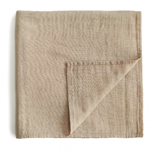 [466458] Mushie | Tetra Doek Pale Taupe Deken/Wikkeldeken 120x120cm