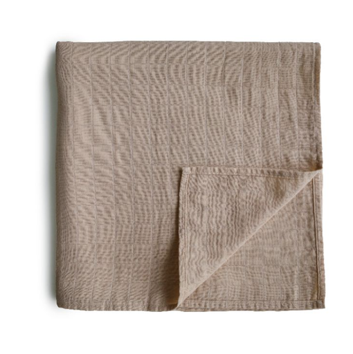[466459] Mushie | Tetra Doek Natural Deken/Wikkeldeken 120x120cm
