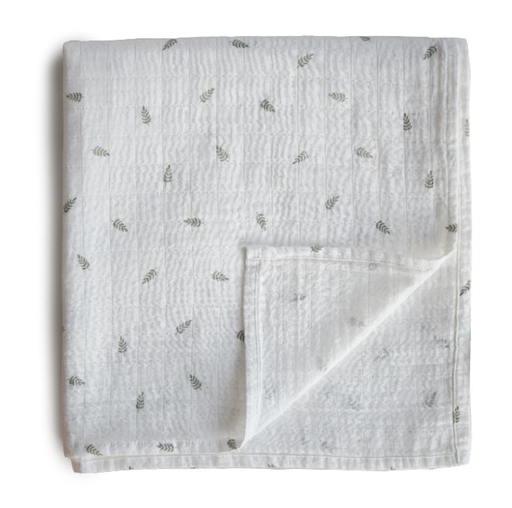 [466465] Mushie | Tetra Doek Leaves Deken/Wikkeldeken 120x120cm