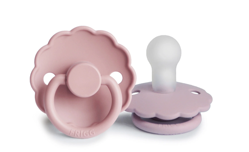 [466489] Frigg | Fopspeen Daisy Ortho/Physio Siliconen Speen Baby Pink/Soft Lilac T1 0-6M 2-pack
