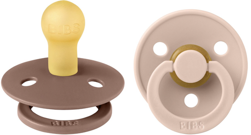 [431403] Bibs | Fopspeen T2 Latex Rond Woodchuck/Blush 6-18M 2-Pack