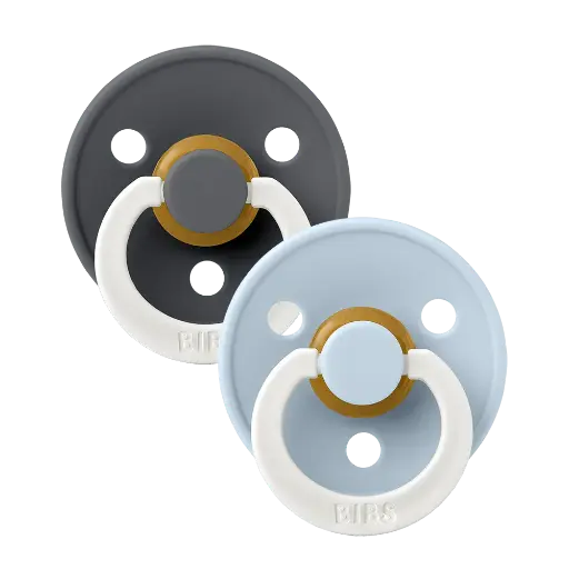 [432455] FOPSPEEN, Colour, 2-Pack T2 Night, iron /baby blue night, natuurlijk rubber, 6-18m, blauw, ortho/physio, 2 stuks