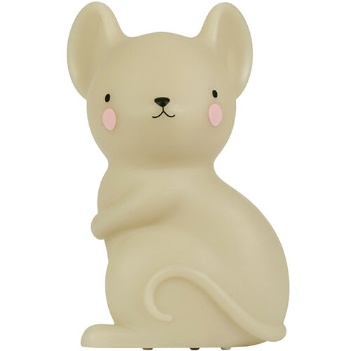 [442680] A Little Lovely Company | Nachtlampje Muis Draadloos LED Lampje Bruin 8x13,2x6,8cm