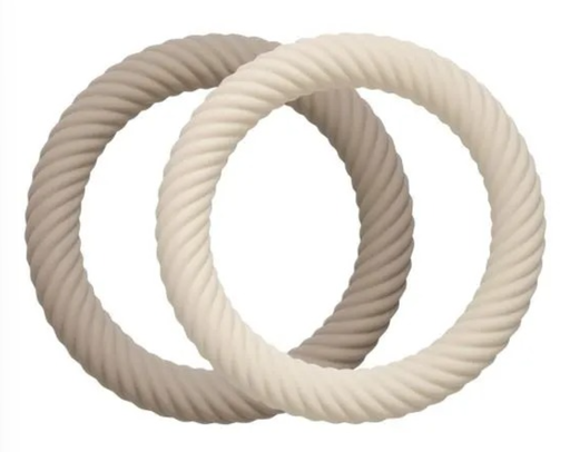 [466739] A Little Lovely Company | Bijtring Classic Mushroom/Cream Siliconen +0M