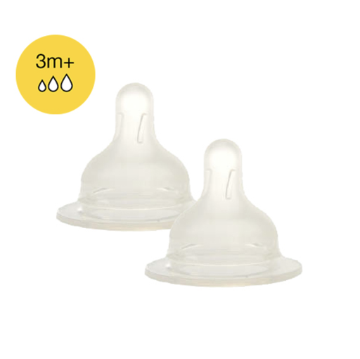 [134426] Difrax | Zuigspeen Wide 1-2-3 DoseerSpeen Variabele Speen Siliconen vr Fles Wide 3M+ 2-pack