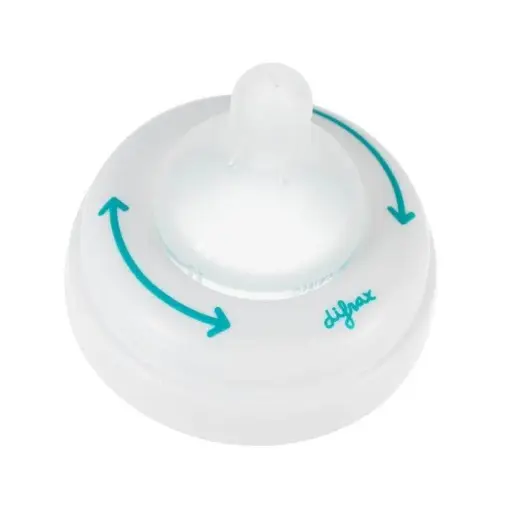 [173467] Difrax | Zuigspeen W 1-2-3 Ring Wide Doseerspeen Variabele Speen Siliconen vr Fles Wide +3M