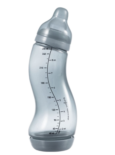 [456850] STANDAARDFLES/S-FLES, 250 ml, N, stone, Trend, Natural, siliconen speen/1 gaatje, 0m+, 1 stuk(s), fles, 2023