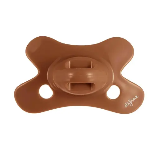 [456893] Difrax | Fopspeen Natural Cinnamon Pure Collection Siliconen Speen Ortho/Physio 0-6M