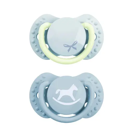 [482813] FOPSPEEN, -2/2M, sil, babyshower boy, LOVI, Dynamic Newborn, ortho/physio, 1 fopspeen + 1 fopspeen GID, 2 stuk(s)