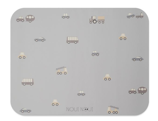 [441755] Noui Noui | Placemat Little Wheels Waterafstotend Grijs 43x34x1,8cm
