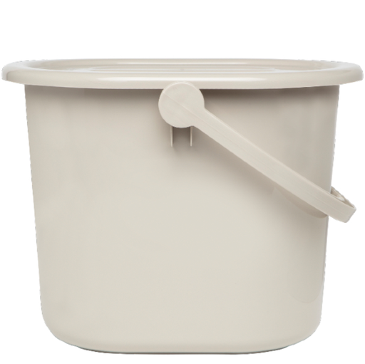[431369] LUIEREMMER, Nappy pail, Taupe, uni, werkt zonder afvalzak, vr 10 luiers, 14 Liter, deksel, BBJ