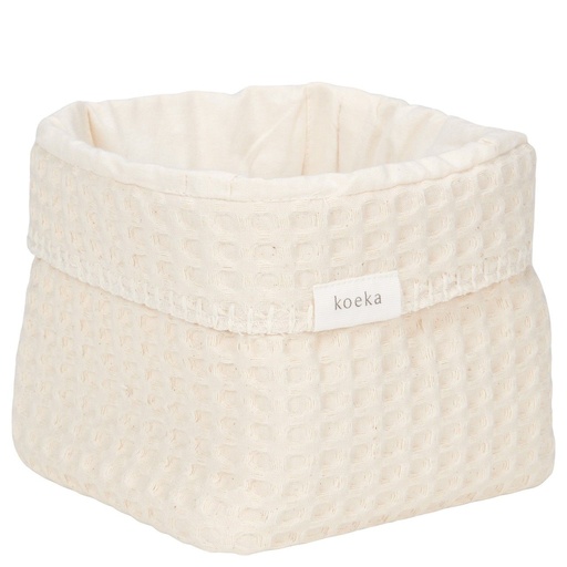 [450284] Koeka | Verzorgingsmand Antwerp Natural Gewafeld Katoen 18x15x15cm 