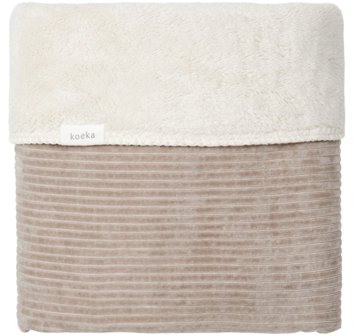 [461741] DEKEN, 75x100cm, Vik clay/pebble, geribbeld/uni, corduroy - velours/ teddy, wieg/draagmand/park, 2023/24