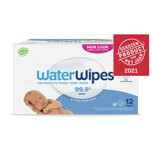 [421167] Waterwipes | Vochtige Doekjes Biologisch Afbreekbaar 12 x 60 stuks 