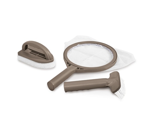 [270288] Intex | Jacuzzi Toebehoren Spa Maintenance Kit vr Intex PureSpa Borstel/Schepnet/Schrobber Wit/Taupe